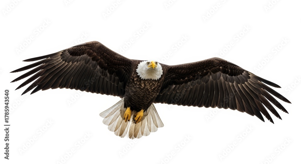 Naklejka premium Bald Eagle Flying Icon isolated on white background
