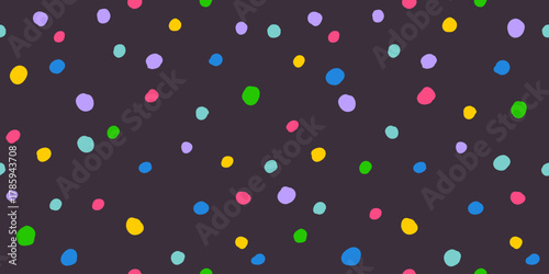 Vector vintage seamless pattern for Christmas with colorful snowflakes. Retro funny pattern for holidays with snow.