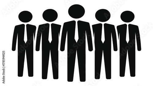 Adobe IllustratoBusiness team icon showing group of professionals in suits representing teamwork, leadership, and corporate collaboration
r Artwork