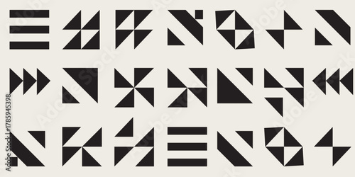 Postmodern abstract geometric graphic elements, Glass effects of refraction and distortion of various shapes, Brutalist vector shapes, Trendy retro design symbols in Y2K aesthetics, stickers