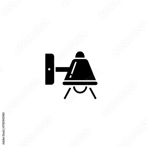 minimalist sconce light icon silhouette vector