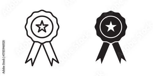 Award Icon. Vector illustration with stroke and fill on a white background.