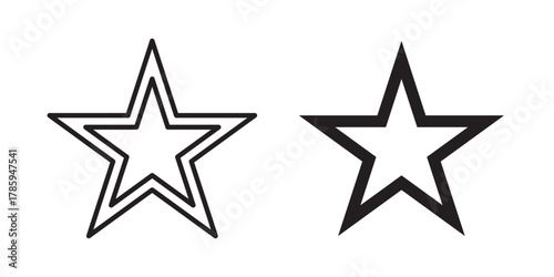 Star Outline Icon. Vector illustration with stroke and fill on a white background.