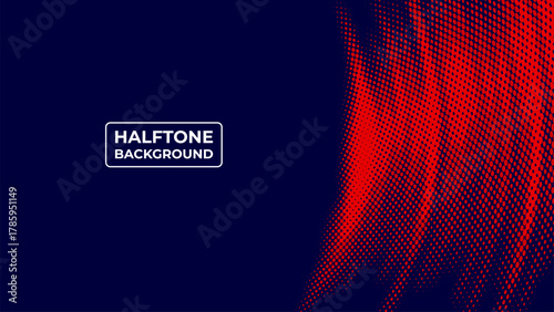 Abstract halftone background with orange and navy color