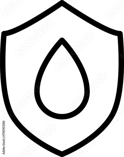 Waterproof icons. Water Proof sign collection. Water resistant symbol. Water protection icon with shield. Vector, PNG, jpeg. Keep dry. Open umbrella with water droplets icons set Water drop protection