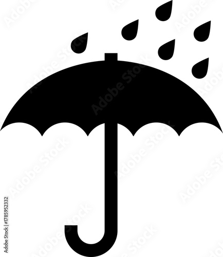 Waterproof icons. Water Proof sign collection. Water resistant symbol. Water protection icon with shield. Vector, PNG, jpeg. Keep dry. Open umbrella with water droplets icons set Water drop protection