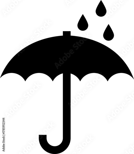 Waterproof icons. Water Proof sign collection. Water resistant symbol. Water protection icon with shield. Vector, PNG, jpeg. Keep dry. Open umbrella with water droplets icons set Water drop protection