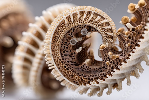 Intricate, close-up view of...