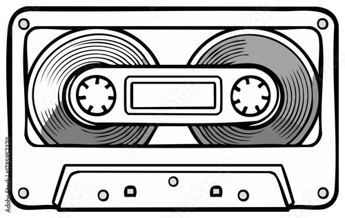 Retro Cassette Tape Music Audio Storage Media Recording Nostalgic Technology