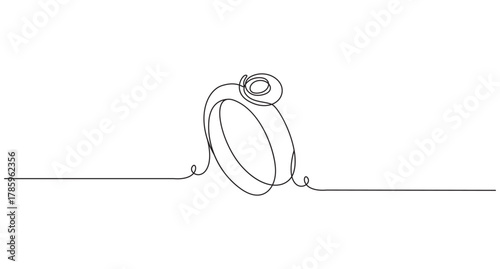 Romantic Marriage Proposal in Continuous Line Art,Happy propose day concept continuous single line art vector illustration