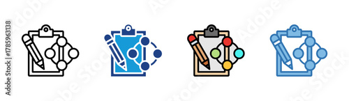 Creative Planning icon set multiple style collection
