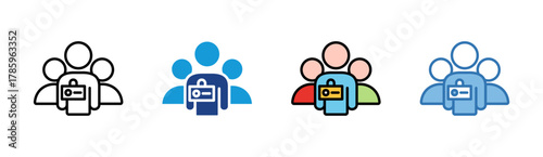 Business Team icon set multiple style collection