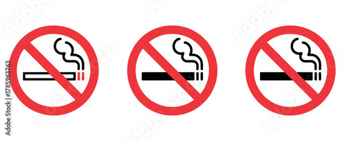 No Smoking Sign Symbol Illustration.