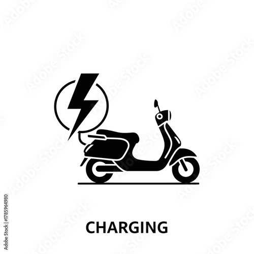 Electric Scooter Charging - Sustainable Transportation and Eco-Friendly Mobility.