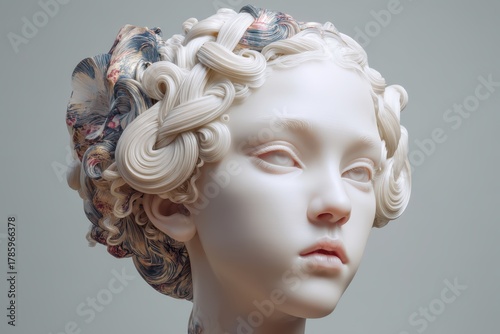 Intricately detailed marble...
