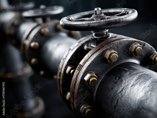Rugged metal pipes with rou...