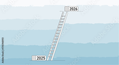 Ladder of Progress - Visualizing the Ascent from 2025 to the Target Year 2026.