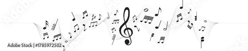 illustration of sheet music - musical notes melody