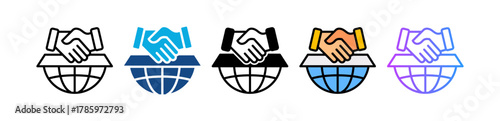 Global Cooperation multiple icon
