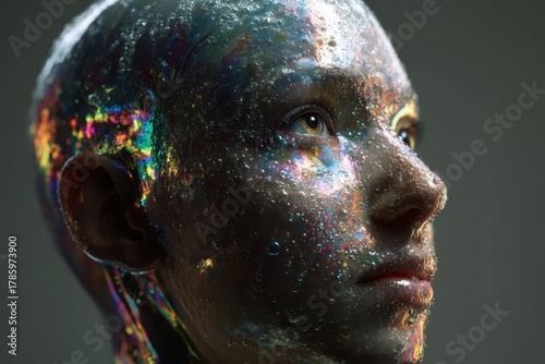 A human head is covered in ...