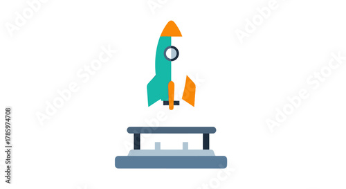 Rocket Launching from Platform - A Technological Marvel.