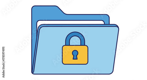 Secured folder icon representing data protection and privacy.