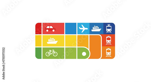 Transportation Modes - A Colorful Guide to Travel Options.