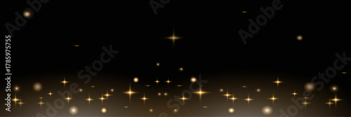 Golden Sparkle Light Overlay PNG (Transparent Background)