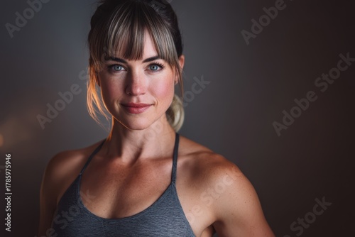 Woman with light hair and b...