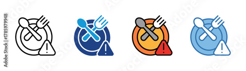 Safety icon set multiple style collection