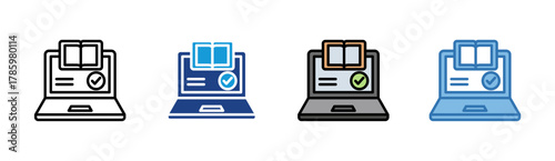 Education icon set multiple style collection