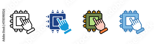 Interface icon set multiple style collection