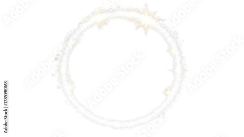 Abstract ethereal light energy ring, a captivating and luminous circular frame radiating a soft, dynamic glow and magical shimmer