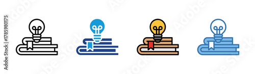Education icon set multiple style collection