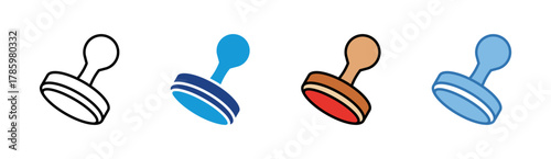 Approval icon set multiple style collection