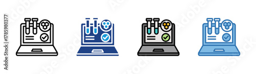 Experiment icon set multiple style collection