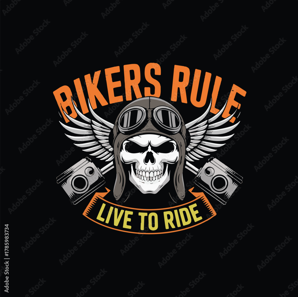 Fototapeta premium motorcycle t shirt design