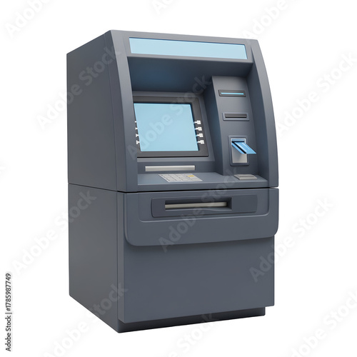 atm machine isolated on white