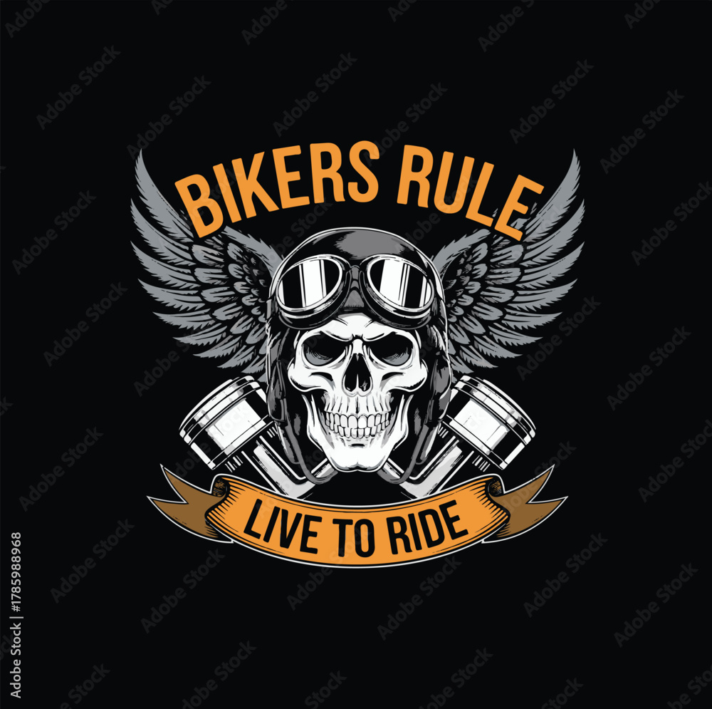 Fototapeta premium motorcycle t shirt design