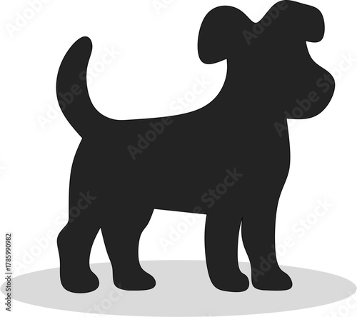 simple silhouette of a puppy