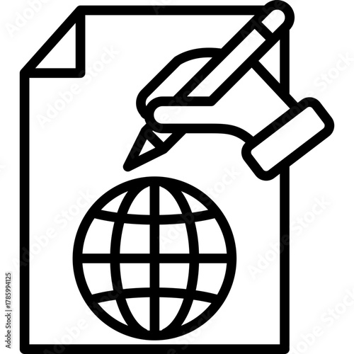 Foreign Affairs line icon