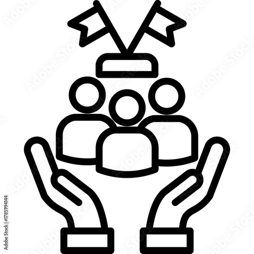 Humanitarian Diplomacy line icon