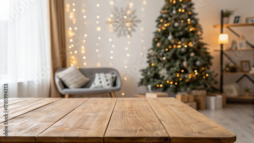 christmas tree on the floor