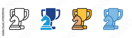 Achievement icon set multiple style collection