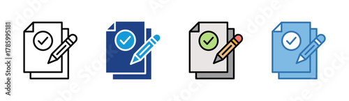 Validation icon set multiple style collection