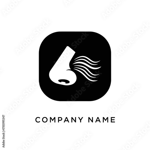 Nose Icon Logo Design for Scent and Smell Related Business.