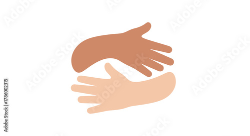 Symbol of Unity and Support Represented by Interlocking Hands
