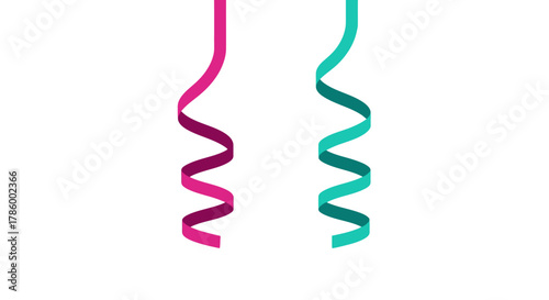 Brightly Colored Party Streamers with Curled Ends for Celebration Decor