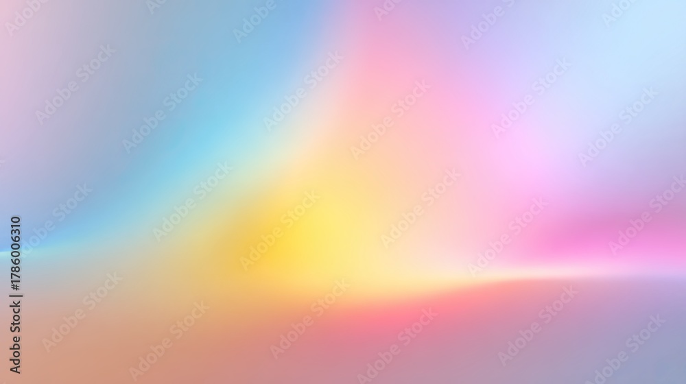 Obraz premium Soft Colorful Gradient Abstract Background with Hues of Blue, Pink, Yellow, and Purple for Artistic, Design, and Digital Use in Backgrounds and Textures