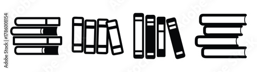 Bookshelf books illustration vector design reading library education learning study literature knowledge